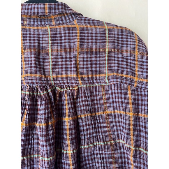 FREE PEOPLE BREAK MY STRIDE BUTTONDOWN TOP - PURPLE
PLAID Womens Size Small - Picture 8 of 11